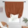 imageNICETOWN Thermal Insulated Blackout Short Curtain  Bathroom Curtain Gray Tie Up Shade for Small Window Window Valance Balloon Roman Blind Rod Pocket Panel 46 inches W x 63 inches LBurnt Orange