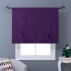 imageNICETOWN Thermal Insulated Blackout Short Curtain  Bathroom Curtain Gray Tie Up Shade for Small Window Window Valance Balloon Roman Blind Rod Pocket Panel 46 inches W x 63 inches LRoyal Purple