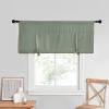imageNICETOWN Thermal Insulated Blackout Short Curtain  Bathroom Curtain Gray Tie Up Shade for Small Window Window Valance Balloon Roman Blind Rod Pocket Panel 46 inches W x 63 inches LGreyish Green
