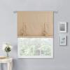 imageNICETOWN Thermal Insulated Blackout Short Curtain  Bathroom Curtain Gray Tie Up Shade for Small Window Window Valance Balloon Roman Blind Rod Pocket Panel 46 inches W x 63 inches LBiscotti Beige