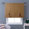 imageNICETOWN Thermal Insulated Blackout Short Curtain  Bathroom Curtain Gray Tie Up Shade for Small Window Window Valance Balloon Roman Blind Rod Pocket Panel 46 inches W x 63 inches LGold Brown
