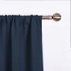 imageNICETOWN Thermal Insulated Blackout Short Curtain  Bathroom Curtain Gray Tie Up Shade for Small Window Window Valance Balloon Roman Blind Rod Pocket Panel 46 inches W x 63 inches LNavy Blue