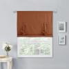 imageNICETOWN Thermal Insulated Blackout Short Curtain  Bathroom Curtain Gray Tie Up Shade for Small Window Window Valance Balloon Roman Blind Rod Pocket Panel 46 inches W x 63 inches LBurnt Orange