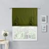 imageNICETOWN Thermal Insulated Blackout Short Curtain  Bathroom Curtain Gray Tie Up Shade for Small Window Window Valance Balloon Roman Blind Rod Pocket Panel 46 inches W x 63 inches LOlive Green