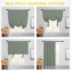 imageNICETOWN Thermal Insulated Blackout Short Curtain  Bathroom Curtain Gray Tie Up Shade for Small Window Window Valance Balloon Roman Blind Rod Pocket Panel 46 inches W x 63 inches LGreyish Green