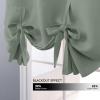 imageNICETOWN Thermal Insulated Blackout Short Curtain  Bathroom Curtain Gray Tie Up Shade for Small Window Window Valance Balloon Roman Blind Rod Pocket Panel 46 inches W x 63 inches LGreyish Green