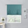 imageNICETOWN Thermal Insulated Blackout Short Curtain  Bathroom Curtain Gray Tie Up Shade for Small Window Window Valance Balloon Roman Blind Rod Pocket Panel 46 inches W x 63 inches LSea Teal