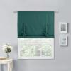 imageNICETOWN Thermal Insulated Blackout Short Curtain  Bathroom Curtain Gray Tie Up Shade for Small Window Window Valance Balloon Roman Blind Rod Pocket Panel 46 inches W x 63 inches LHunter Green