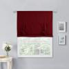 imageNICETOWN Thermal Insulated Blackout Short Curtain  Bathroom Curtain Gray Tie Up Shade for Small Window Window Valance Balloon Roman Blind Rod Pocket Panel 46 inches W x 63 inches LBurgundy Red