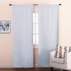 imageNICETOWN White Blackout Curtain Liners for Window  Noise Reducing Light Blocking Liner for 84 inch Curtains Set of 2 Each is 27quot x 80quot Hooks Included Greyish WhiteGreyish White