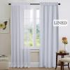 imageNICETOWN White Blackout Curtain Liners for Window  Noise Reducing Light Blocking Liner for 84 inch Curtains Set of 2 Each is 27quot x 80quot Hooks Included Greyish WhiteGreyish White