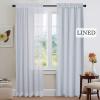 imageNICETOWN White Blackout Curtain Liners for Window  Noise Reducing Light Blocking Liner for 84 inch Curtains Set of 2 Each is 27quot x 80quot Hooks Included Greyish WhiteGreyish White