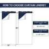 imageNICETOWN White Blackout Curtain Liners for Window  Noise Reducing Light Blocking Liner for 84 inch Curtains Set of 2 Each is 27quot x 80quot Hooks Included Greyish WhiteGreyish White