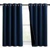 imageNICETOWN 100 Blackout Blinds Set of 2 46 inches x 45 inches Laundry Room Decor Window Treatment Curtains for Large Patio Sliding Door Thermal Insulated Moroccan Blue Curtains for Bedroom