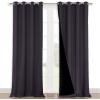imageNICETOWN 100 Blackout Blinds Set of 2 46quot x 102quot Greyish Purple Laundry Room Decor Window Treatment Curtains for Large Patio Sliding Door Thermal Insulated Curtains for Bedroom