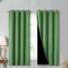 imageNICETOWN 100 Blackout Curtains 54 inches Long Forest Green 1 Pair 52 inches Width Each Panel DoubleDeck Completely Blackout Window Treatment Thermal Insulated Lined Drapes for Small Window