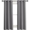 imageNICETOWN 100 Blackout Short Curtains with Black Liners 2 Panels 37quot W by 50quot L Grey Solid Thermal Insulated Full Blackout 2Layer Lined Drapes Energy Efficiency Window Draperies for Bedroom