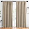 imageNICETOWN 2 Panels Blackout Curtains Rod Pocket Thermal Insulated Drapes 84 inches Long EasyCare Modern Home Decoration Sunshades for Guest Room Living Room Office 62 x 84 Inch Soft Taupe