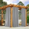 imageNICETOWN 2 Panels Outdoor Curtains for Patio Waterproof Top ampamp Bottom Fixed Waterproof Outdoor Drapes with Free Rope Privacy Sun Blocking Shades for Gazebo Pergolas Biscotti Beige W52 x L84Silver Gray