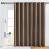 imageNICETOWN Bedroom Blackout Curtain Panel  120 inches by 102 inch Cappuccino 1 PC Energy Saving Thermal Insulated Grommet Blackout Drapery for Patio Room Divider Curtain