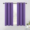 imageNICETOWN Blackout Curtain Panels for Bedroom 2 Panels Lilac Purple W42 x L40inch Thermal Insulated Grommet Top Blackout Draperies and Drapes for Basement