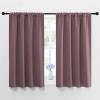 imageNICETOWN Blackout Curtains for Bedroom Home Decorations Thermal Insulated Solid Rod Pocket Blackout Drapes for Cafe Nursery Dry Rose 1 Pair 42 x 48inch