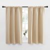 imageNICETOWN Blackout Room Darkening Curtains  Home Decoration Light ampamp Noise Reducing Thermal Insulated Window Draperies with Rod Pocket Top Biscotti Beige 2 Panels 34 inches Wide x 40 inches Long