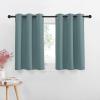 imageNICETOWN Farmhouse Blackout Curtains for RV Kitchen Basement Thermal Insulated Grommet Small Window Curtain for Bathroom Cabinet42 Inch Wide by 36 Inches Long 2 Panels Greyish Blue