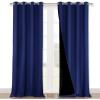 imageNICETOWN Full Shading Curtains 90quot Long 2 Panels Set for Windows Royal Blue Pack of 2 52quot W Super HeavyDuty Black Lined Blackout Curtains for Bedroom Privacy Assured Window Treatment