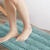 imageNICETOWN Grey Bathroom Rug Extra Thick Indoor Outdoor Durable Doormat for Bathroom AntiSlip Soft Plush Chenille Shaggy Bath Mat Living Room Bedroom Mat Water Absorbent Floor Carpet 47 x 24Eggshell Green