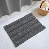 imageNICETOWN Grey Bathroom Rug Extra Thick Indoor Outdoor Durable Doormat for Bathroom AntiSlip Soft Plush Chenille Shaggy Bath Mat Living Room Bedroom Mat Water Absorbent Floor Carpet 47 x 24Grey