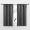 imageNICETOWN Grey Window Curtains for Bedroom  Home Decoration Thermal Insulated Rod Pocket Blackout Blinds ampamp Drapes for Small Windows Gray 2 Panels W34 x L45 Inch