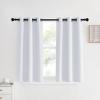 imageNICETOWN Room Darkening Curtain Panels 2 Panels 34 by 40 Greyish White Window Treatment Thermal Insulated Grommet Light Blocking Curtains Drapes for BedroomHome Office