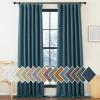 imageNICETOWN Room Darkening Patio Curtains for Sliding Door Hook BeltRod PocketBack Tab Thermal Window Treatment Room Divider Curtains for BedroomLiving Room Angora W100 x L84 1 PanelStone Blue