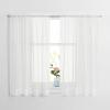imageNICETOWN Sheer Curtains 84 inches Length for Living Room Rod Pocket Voile Texture Sheer Window Treatment for PatioGlass Door 60quot Wide Each Panel 2 PanelsIvory