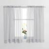 imageNICETOWN Sheer Curtains 84 inches Length for Living Room Rod Pocket Voile Texture Sheer Window Treatment for PatioGlass Door 60quot Wide Each Panel 2 PanelsLight Grey
