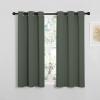 imageNICETOWN Sleek Blackout Curtains 48 inches Length for Small Windows Dark Mallard Noise Reducing and Block Draft Panels for Door Doorway Laundry Office Luxury Decor Theme 2 Panels W34 x L48 Inch