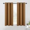 imageNICETOWN Sleek Blackout Curtains 54 inches Length for Small Windows Noise Reducing and Block Draft Panels for Door Doorway Laundry Office Luxury Decor Theme 2 Panels Gold Brown W42 x L54 Inch