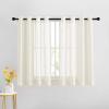 imageNICETOWN White Sheer Linen Curtains for Windows 84 inch Length Grommet Top Semi Sheer Vertical Drapes Privacy with Light Filter for BedroomLiving RoomSliding Door 52 inch Wide 2 PCsNatural