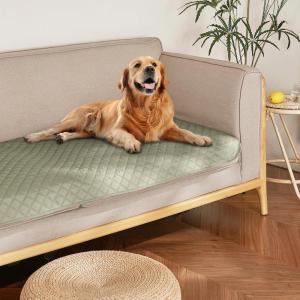 imageNICETOWN 100 Waterproof Dog Blanket Sofa Covers Couch Cover for Pets Cats Furniture Protector Dog Travel Bed Reversible Washable Mat for Car Floor 82quot W x 82quot L 1 Panel BeigeKhakiBeigeKhaki