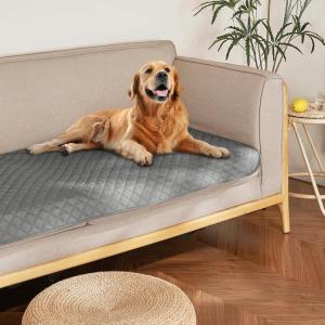 imageNICETOWN 100 Waterproof Dog Blanket Sofa Covers Couch Cover for Pets Cats Furniture Protector Dog Travel Bed Reversible Washable Mat for Car Floor 82quot W x 82quot L 1 Panel BeigeKhakiDark GreyLight Grey