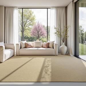 imageNICETOWN 8x10 White Washable Area Rug for Bedroom Thin Washable Rug for Living Room NonSlip Door Mat Ultra Soft for Bedroom Living Room Kitchen Home Office White and BrownNatural