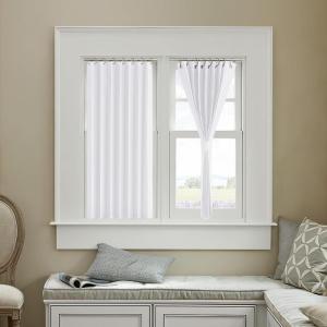 imageNICETOWN Accordion Blackout Door Curtains for Doorway Thermal Insulated Privacy Closet Curtains Room Divider Sliding Door Shade for Living RoomBathroomBedroom 1 Panel with Hooks W38 x L80 GreyPure White