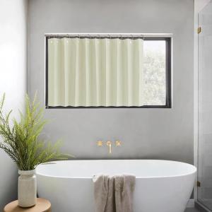 imageNICETOWN Accordion Blackout Door Curtains for Doorway Thermal Insulated Privacy Closet Curtains Room Divider Sliding Door Shade for Living RoomBathroomBedroom 1 Panel with Hooks W38 x L80 GreyLight Beige