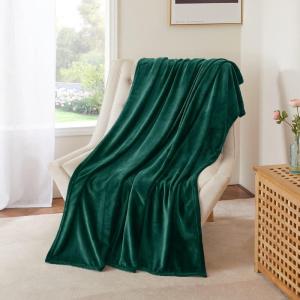 imageNICETOWN King Size Warm Sherpa Fleece Blanket Comfort Dual Sided Super Soft Fleece Throw Blanket for Bed Ultra Comfy Fuzzy Reversible Thick for Winter 90quot x 108quot OrangeForest Green