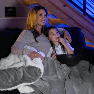 imageNICETOWN King Size Warm Sherpa Fleece Blanket Comfort Dual Sided Super Soft Fleece Throw Blanket for Bed Ultra Comfy Fuzzy Reversible Thick for Winter 90quot x 108quot OrangeSherpa  Fleece  Light Grey