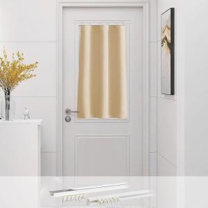 imageNICETOWN Lower Noise Room Divider Curtain Screen Partitions with Adhesive Curtain Track 7ft Tall x 83ft Wide Black Blackout Sound Reducing Panel for DoorwayGlass WindowSliding DoorPatioBiscotti Beige