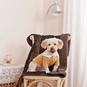 imageNICETOWN Waterproof Dog Blanket Bed Cover Sherpla Fleece Cozy Plush Bed Large Dog Blanket for Couch Sofa Floor Protecting Pet Day for Present 50quot W x 60quot L Light GreyBrown