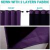 imageNICETOWN 100 Blackout Curtains with Black Liner Backing Thermal Insulated Curtains for Living Room Noise Reducing Drapes Royal Purple 52quot Wide x 120quot Long Per Panel Set of 2 Panels