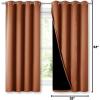 imageNICETOWN Burnt Orange 100 Blackout Lined Curtains 2 Thick Layers Completely Blackout Window Treatment Thermal Insulated Drapes for KitchenBedroom 1 Pair 52quot Width x 63quot Length Each Panel
